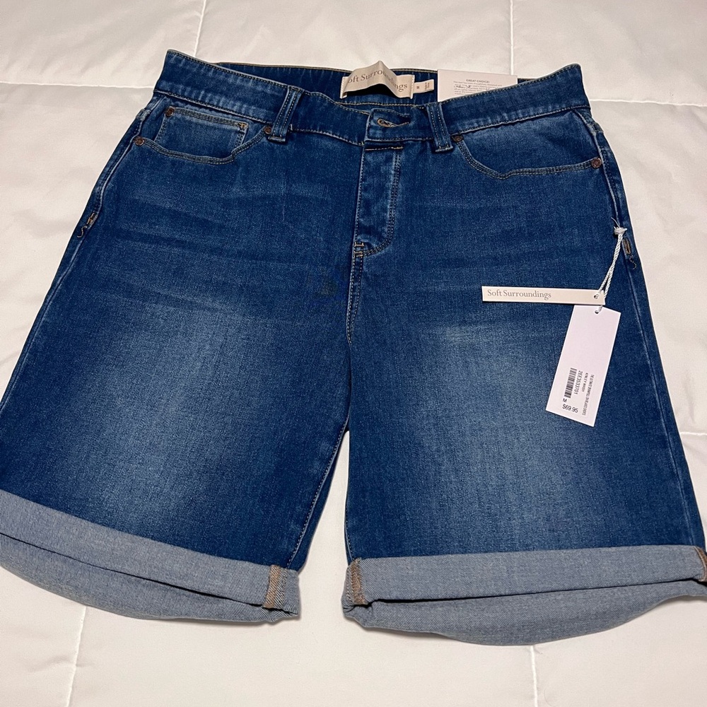 🚨 NWT - Soft Surroundings - pull on short - ultimate denim - size M 🚨